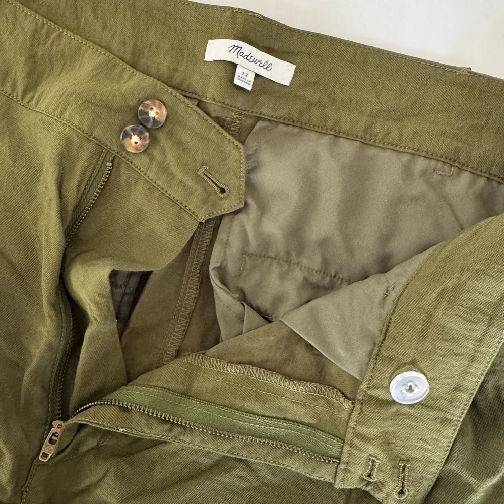 Madewell Olive Green Cropped Pants - Picture 6 of 8